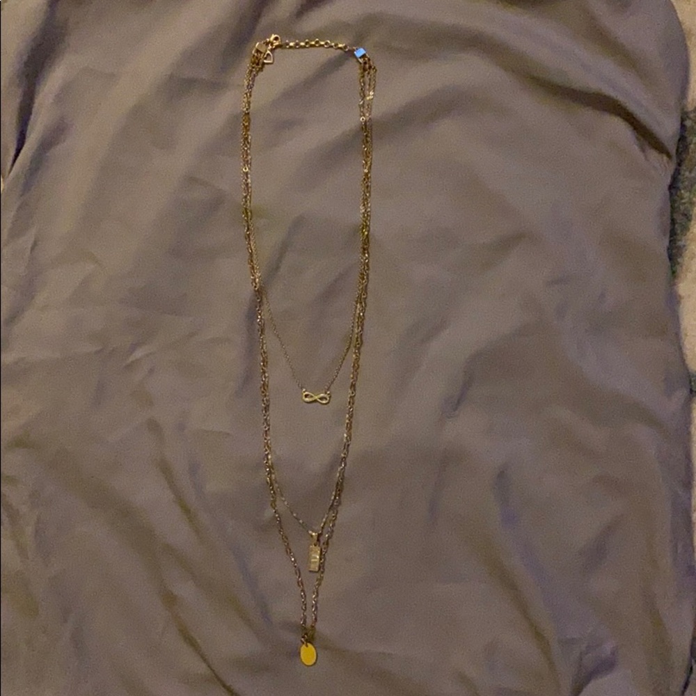 Things remembered gold infinity 3 layered necklace
